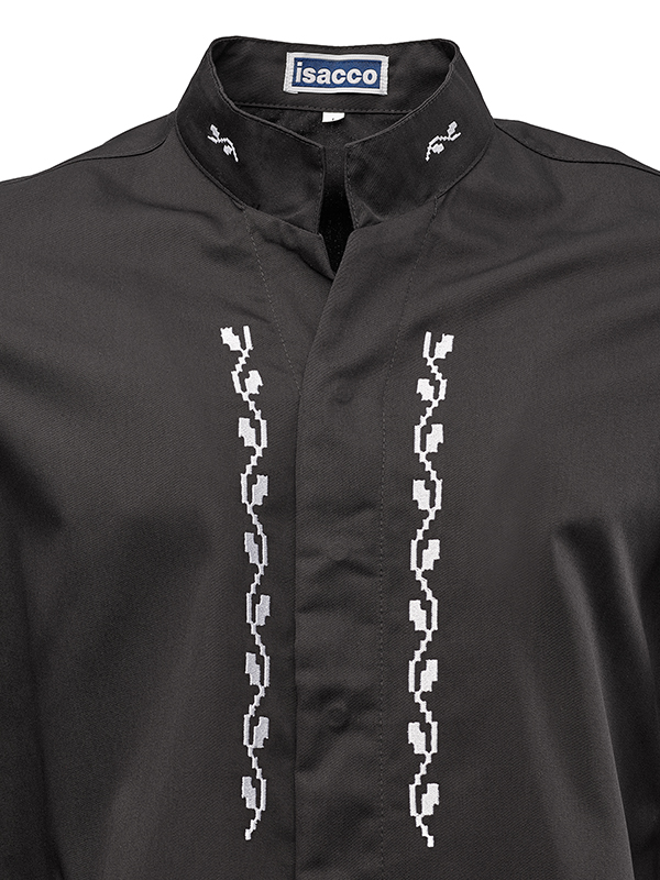 Tunica cu motive traditionale SINCLER SLIM TERCOT NEGRU