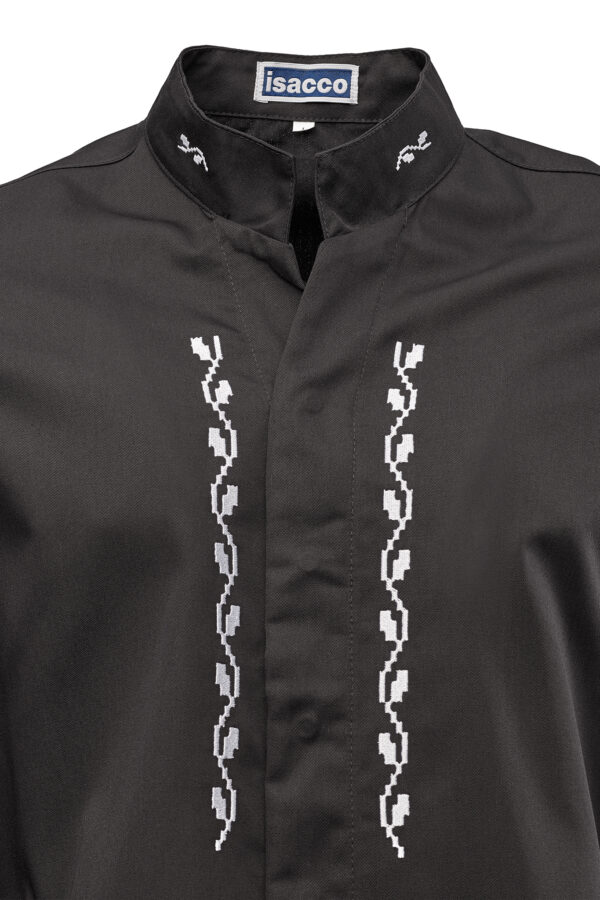 Tunica cu motive traditionale SINCLER SLIM TERCOT NEGRU